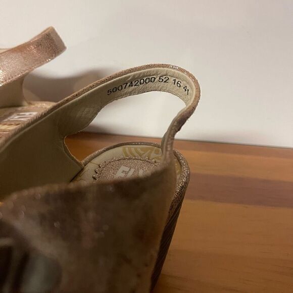 FLY London YLFA742 Cool Luna Open-toe Wedge Sandals Laces Rose Gold - Picture 8 of 8